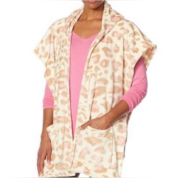 Wearable Plaid Hooded Throw Wrap Blanket Soft & Cozy Shawl Robe Pockets New OS - Picture 16 of 16